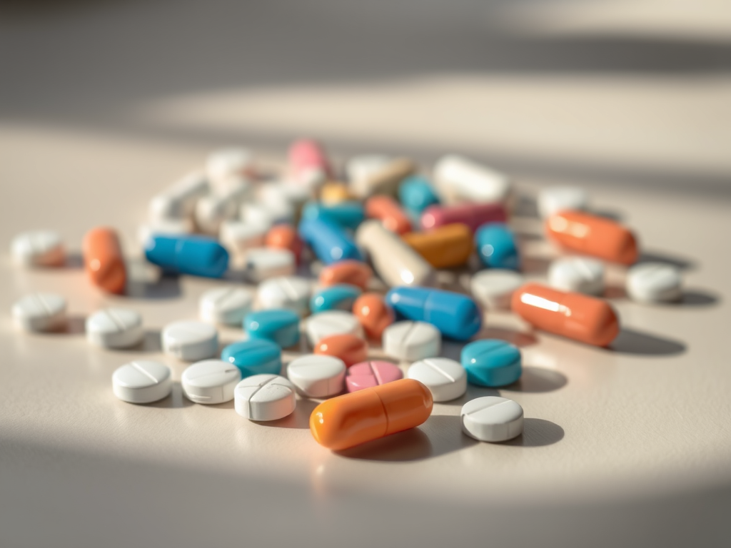 Verschiedene Pillen und Tabletten